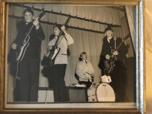 Second from right, playing a Gibson Firebird (and I've still got it today) with my junior high-era surf-rock band. 